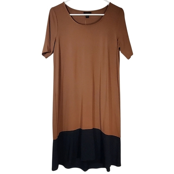 J. Jill Dresses & Skirts - 2324 * J. Jill Wearever Collection Colorblock Stretch Dress Brown Size S NWT